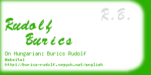 rudolf burics business card